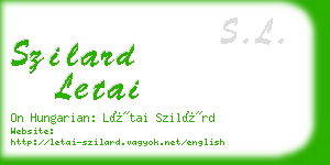 szilard letai business card